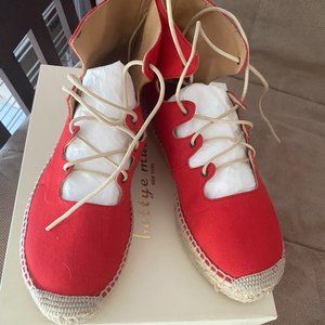 Bettye Muller Paisley Espadrilles Red 9. Flats